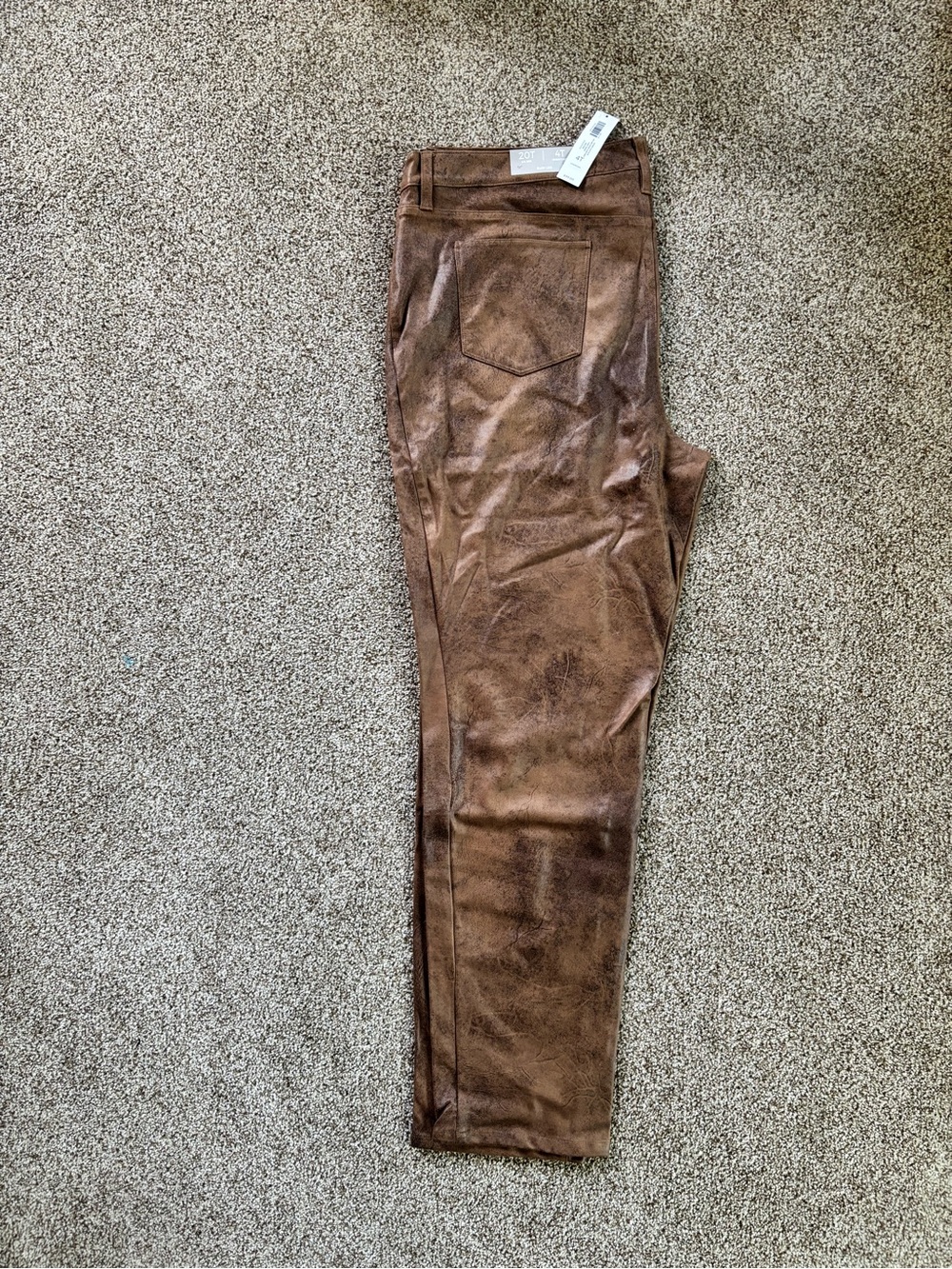 *NEW* Chico’s Worn Luggage Vegan Suede Slim Pant - Size 20T